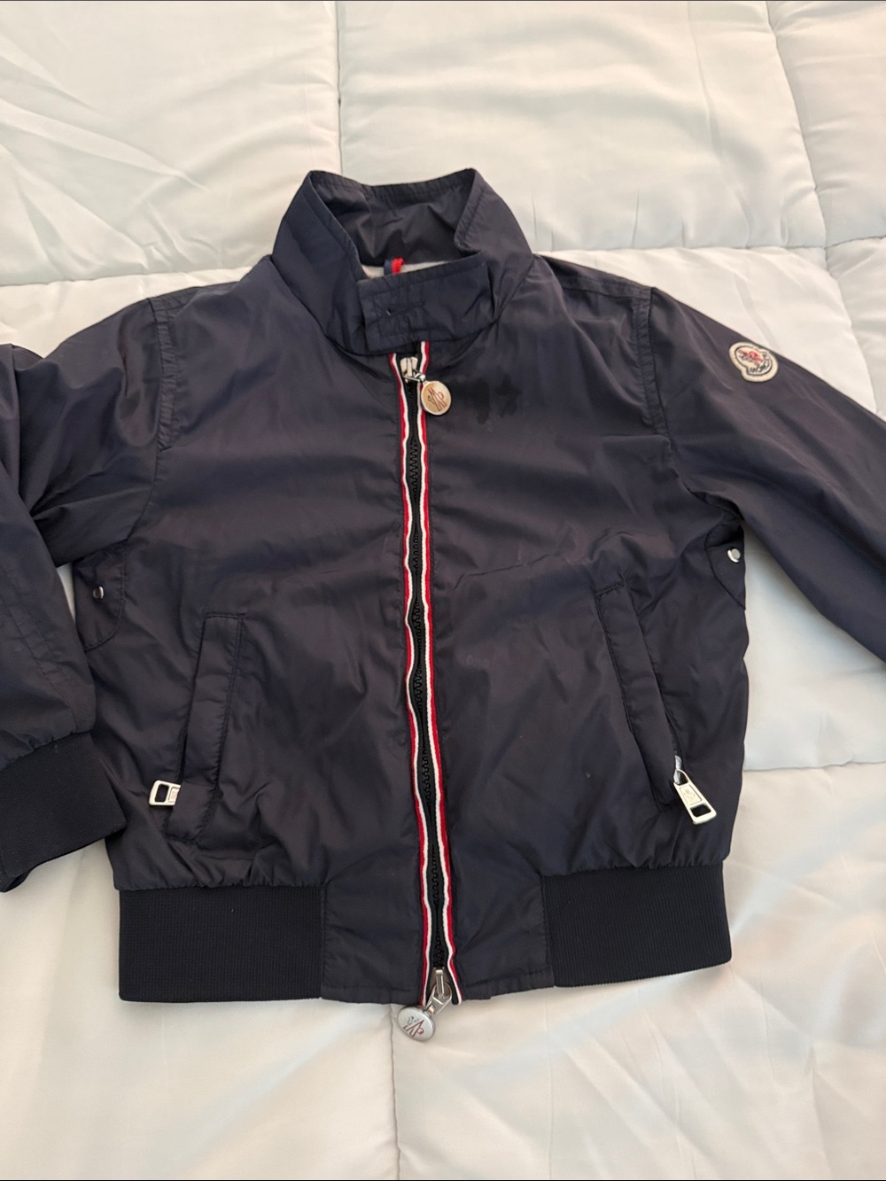 Moncler Kid Navy Windbreaker Jacket size 2